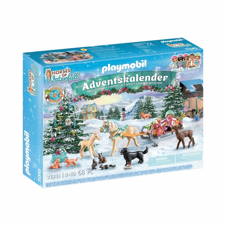 Игрален комплект Playmobil - Коледен календар - Разходка с шейна