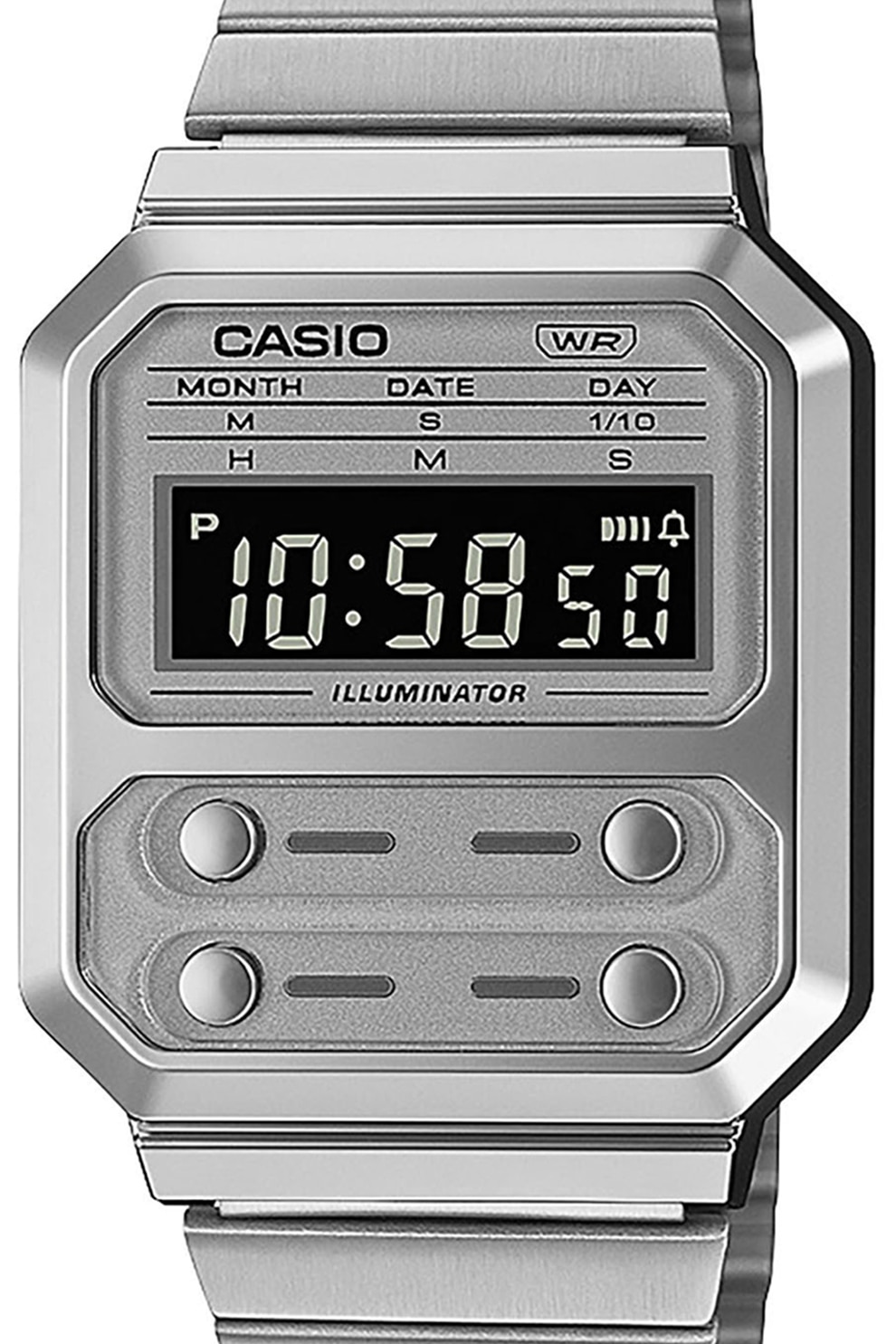 Casio, Унисекс електронен часовник, Сребрист - eMAG.bg