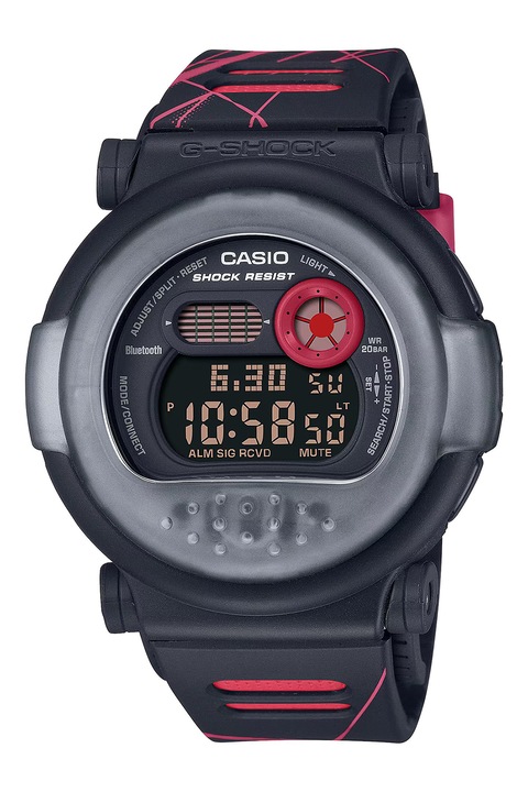 Casio, Мултифункционален часовник G-Shock, Черен, Червен