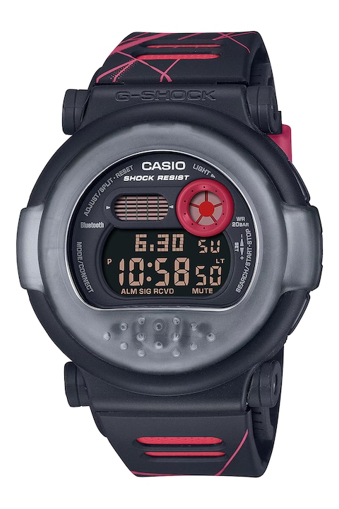 Casio, Мултифункционален часовник G-Shock, Черен, Червен