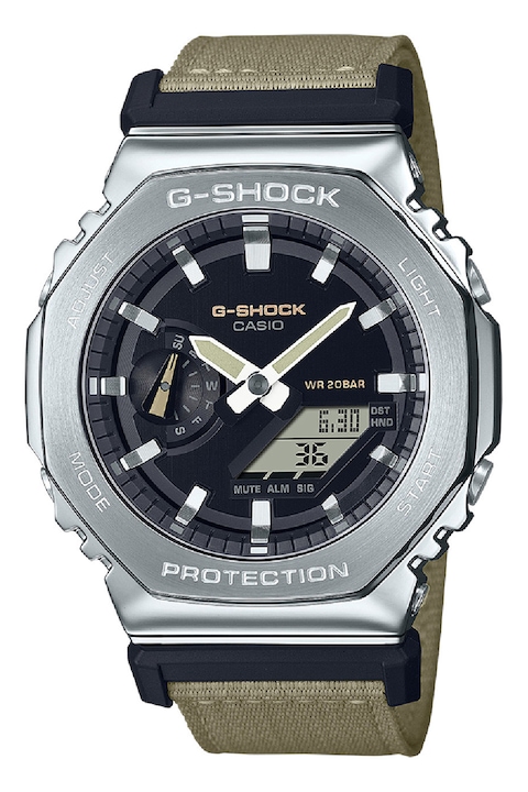 Casio, Часовник G-Shock с текстилна каишка, Каки