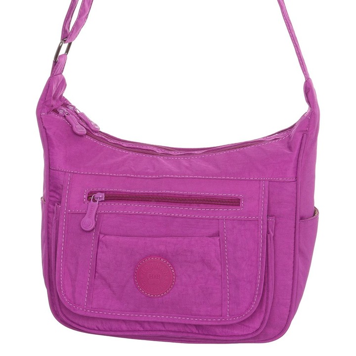 Női táska, Hernan Bag's Collection, lila, nylon textil, 30 x 22 x 11 cm