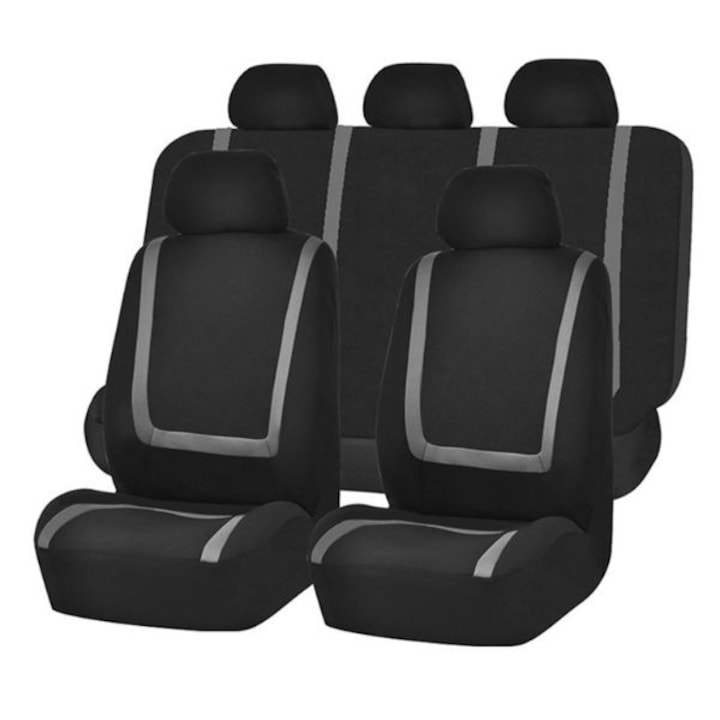 Универсални калъфи за автомобилни седалки, Черно/Сиво, Carfit