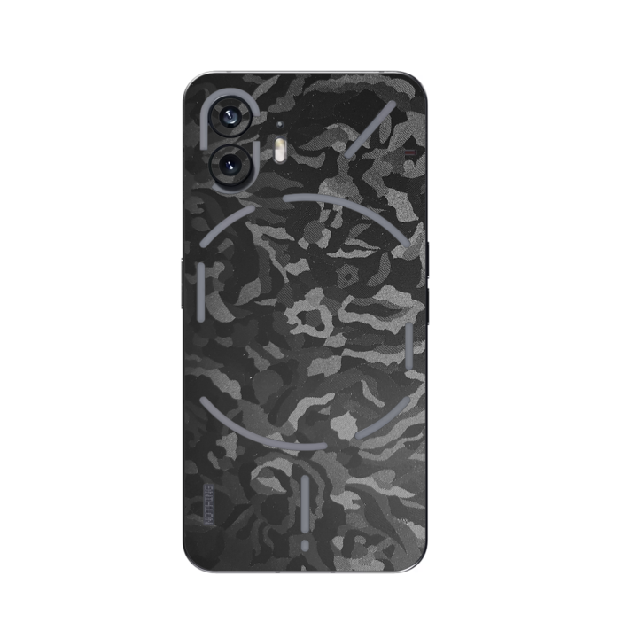 Защитно фолио iSkinz for Nothing Phone 2 - Camo Black Black Shadow, Simple Cut, Adhesive Skin, Back Cover