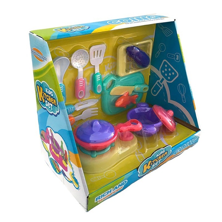 Set bucatarie pentru copii cu diverse ustensile