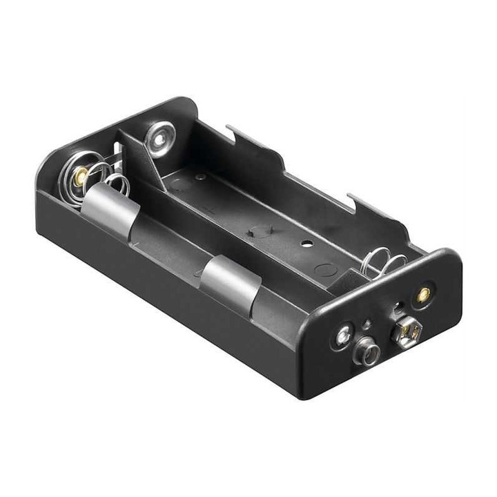 Suport baterie 4x C R14 cu conector 9V negru 11457 Goobay