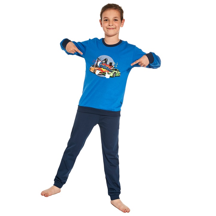 Момчешка пижама, Cornette, Cotton, Blue, 140 см