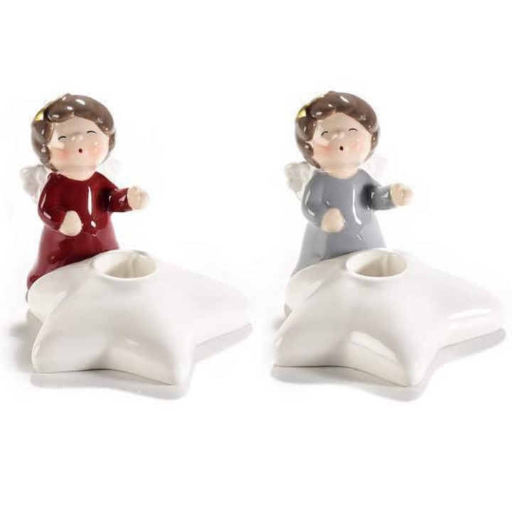 2 db karácsonyi gyertyatartó készlet 12x10x8,5 cm