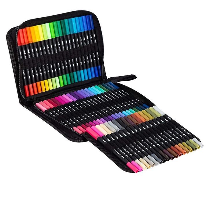 Комплект от 72 маркера, 2 глави, многоцветни