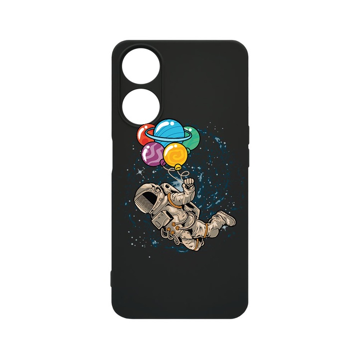 Husa BestCase® Premium Liquid Silicon, Compatibila Cu OPPO A78 4G, Happy Astronaut, SLIM 1.2MM, Microfibra in interior, Antisoc, Protectie Camera, Margini ridicate pentru protectia ecranului, PB 773