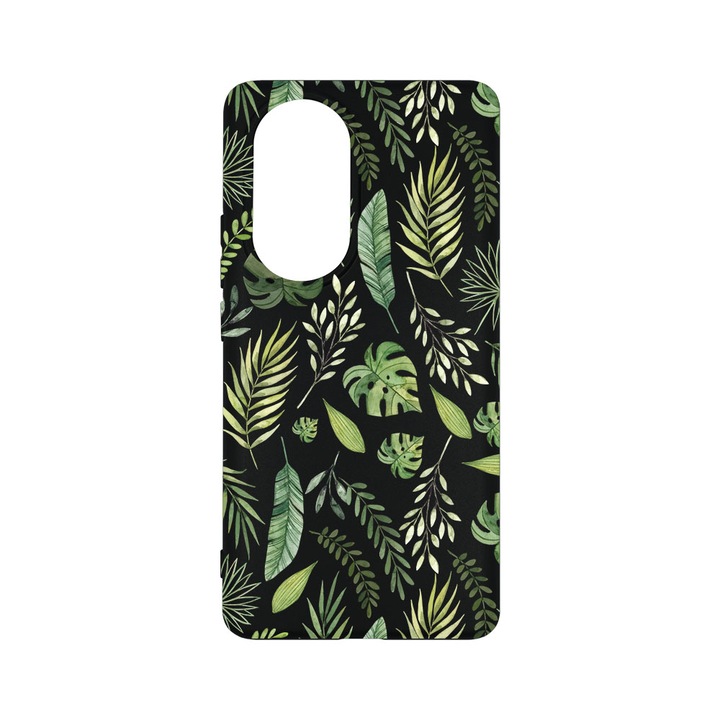 Силиконов калъф BestCase за OPPO Reno10 Pro 5G, Feathers, 0.8MM Slim, Camera Protection, Black Silicon Series, B 77