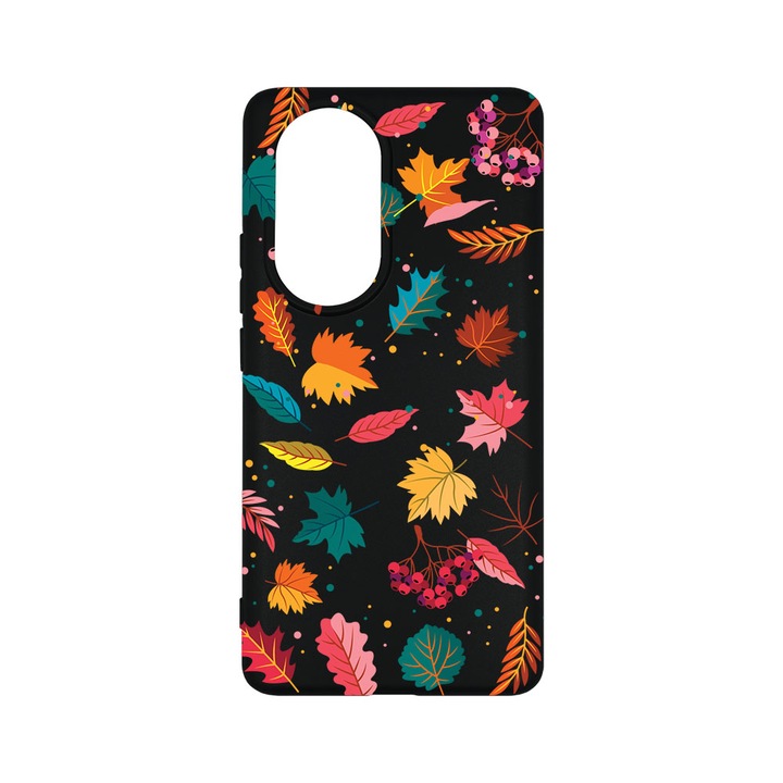 Силиконов калъф BestCase за OPPO Reno10 Pro 5G, Feathers Color, 0.8MM Slim, Camera Protection, Black Silicon Series, B 99