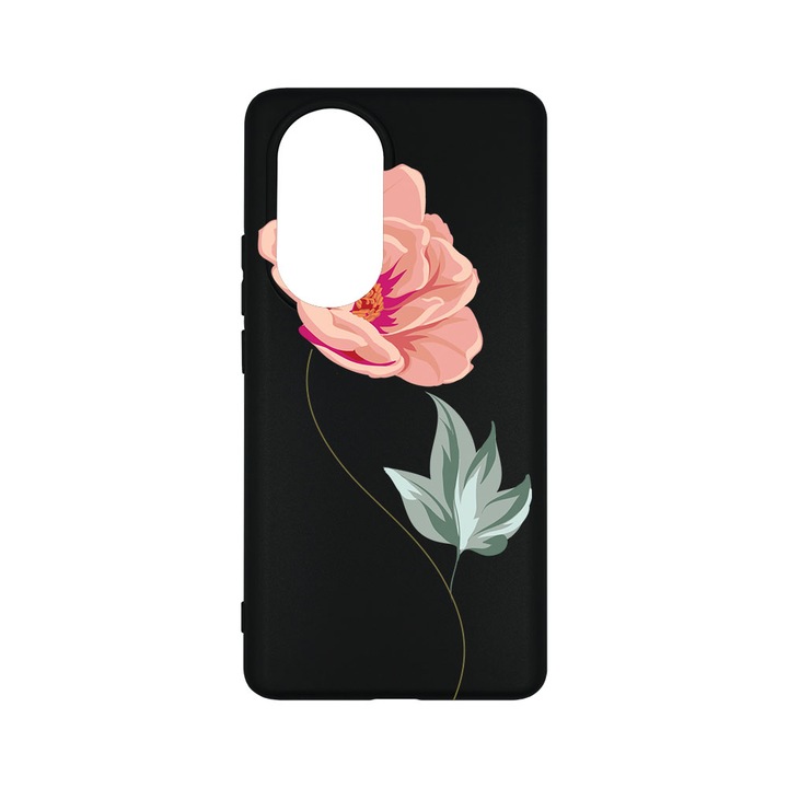 Силиконов калъф BestCase за OPPO Reno10 Pro 5G, Rose, 0.8MM Slim, Camera Protection, Black Silicon Series, B 127