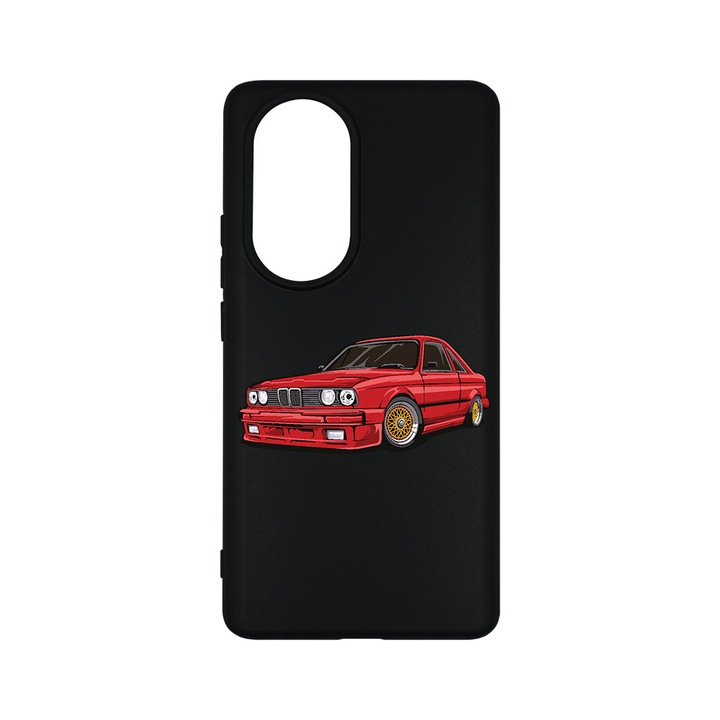 Силиконов калъф BestCase за OPPO Reno10 Pro 5G, Classic Car, 0.8MM Slim, Camera Protection, Black Silicon Series, B 829