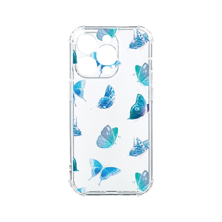Силиконов калъф BestCase за Apple iPhone 15 Pro Max, Butterfly Pattern, 1.5MM Anti Shock, AS 1012