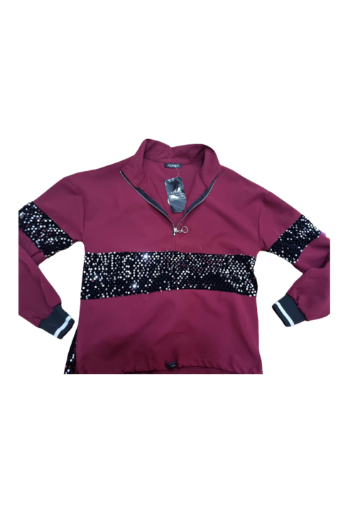 Trening dama bordo cu paiete, Visiniu