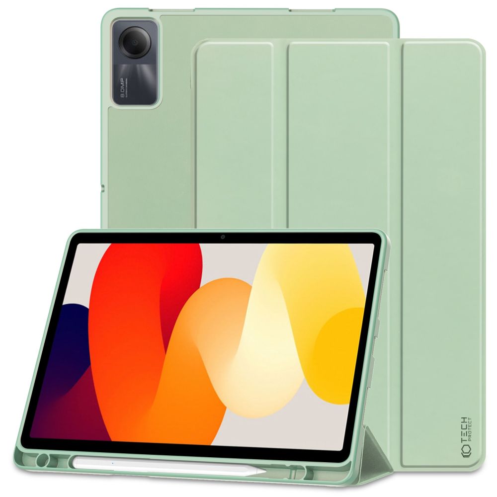 Husa Tech-Protect Smartcase Pen compatibila cu Xiaomi Redmi Pad SE 11 inch Green