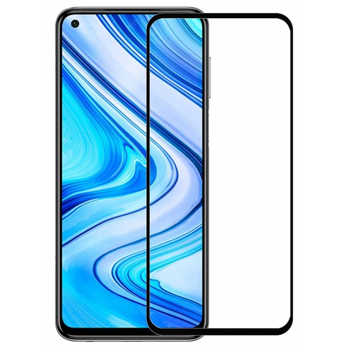 Стъклен Протектор, BeSmart, Xiaomi 10T, Tempered Glass, Цялостно покритие и лепване, 9H, Черен