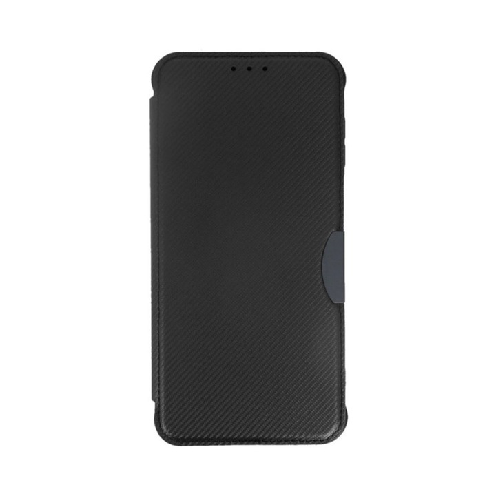 Калъф тип книга, съвместим със Samsung Galaxy A53 5G, Stripes Book, Anti-shock подсилени ъгли, Вътрешен джоб за карта, Магнитно затваряне, Черен
