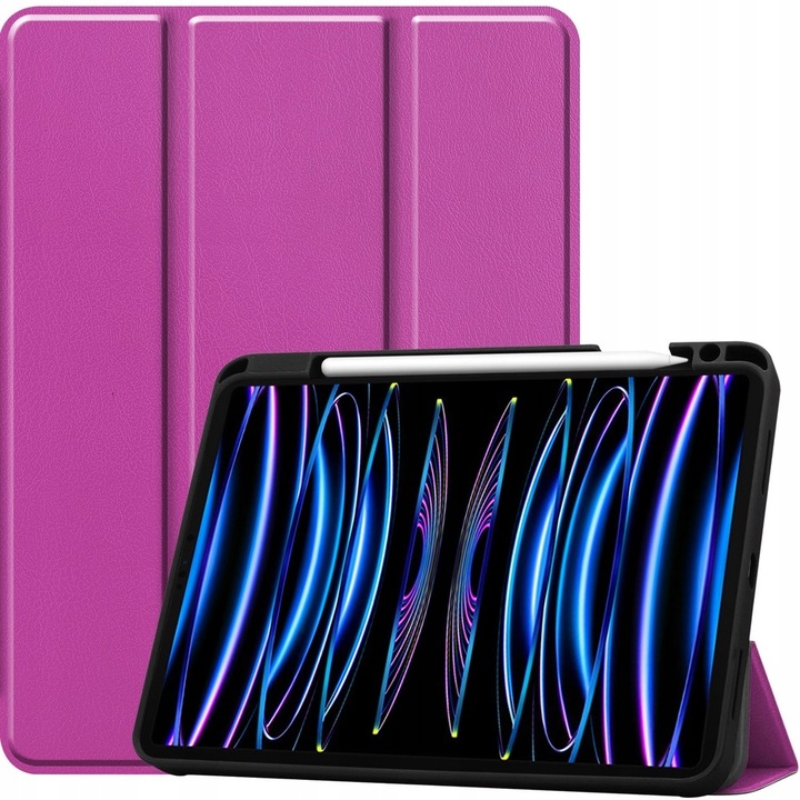 Husa tableta, Bizon Case, Tab Lizard pentru Apple iPad Pro 11 2022/2021/2020/2018, Fuchsia