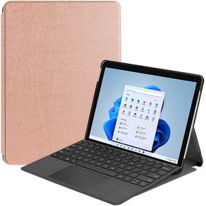 Husa tableta, Bizon Case, Tab Croc pentru Microsoft Surface Pro 8, Auriu roz
