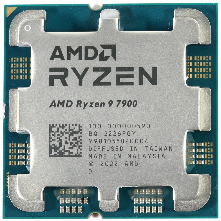 Процесор AMD Ryzen 9 7900 (3.7GHz), 3.70 GHz, L2: 12MB, Socket AM5