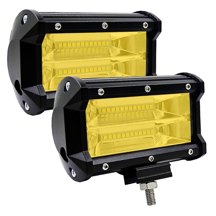 Set 2 x proiectoare auto LED, 72W/proiector, 3000K