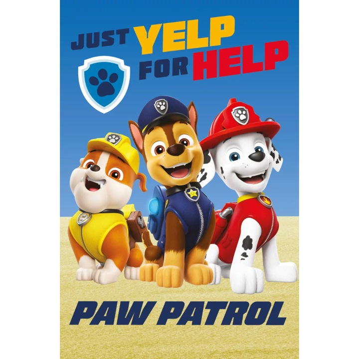 Patura polar, Paw Patrol, 100x150cm, Multicolor, For Help