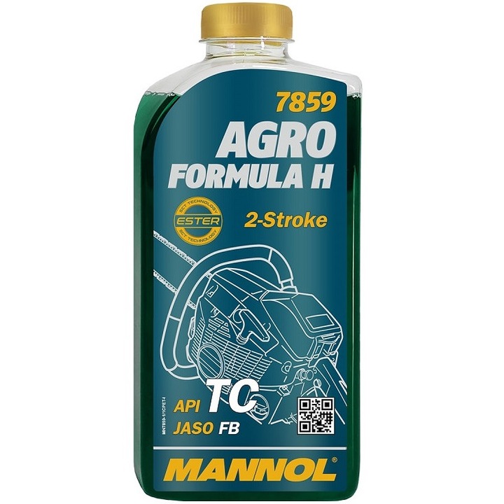 Ulei motor 2 timpi MANNOL AGRO FORMULA H, volum 1 litru, sintetic, pentru utilaje gradina