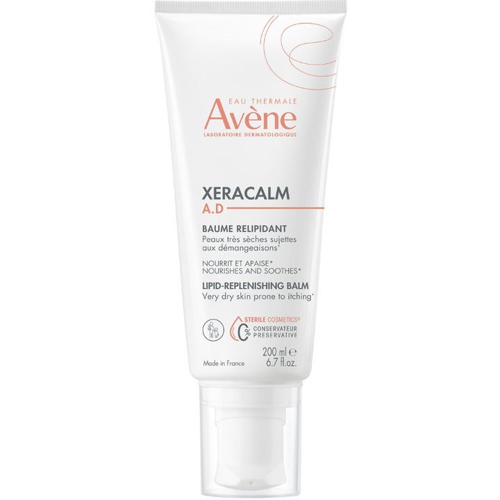Balsam corporal de completare a lipidelor calmant anti-mancarime, Avene XeraCalm A.D Lipid-Replenishing, 200 ml