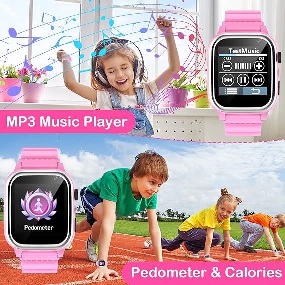 ELEJAFE Children's Smartwatch, Music Player, 14 Games, Pedometer
