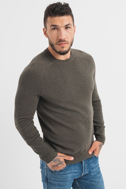 Only & Sons, Пуловер Edward с вълна, Каки