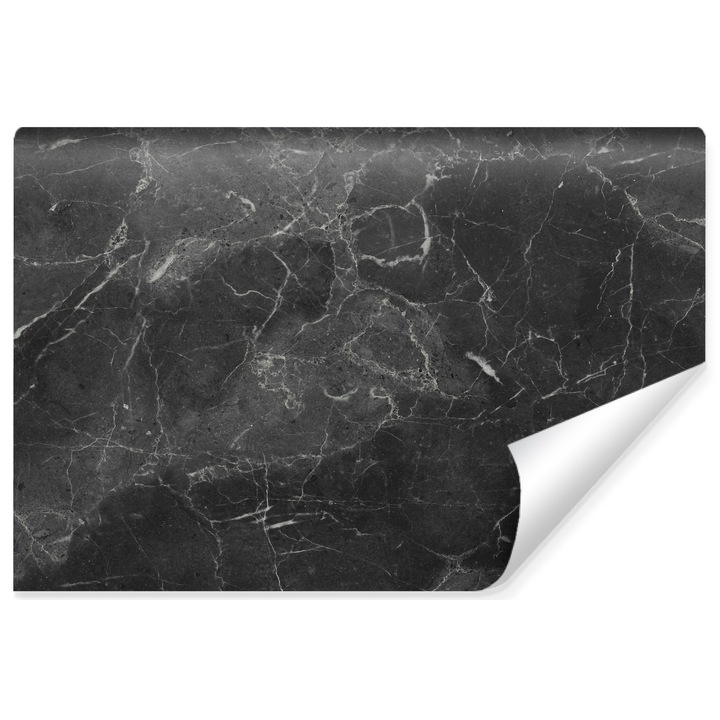 Fototapet marmura, model tencuiala neagra, pentru living, stil modern, bucatarie 180 cm x 120 cm dormitor