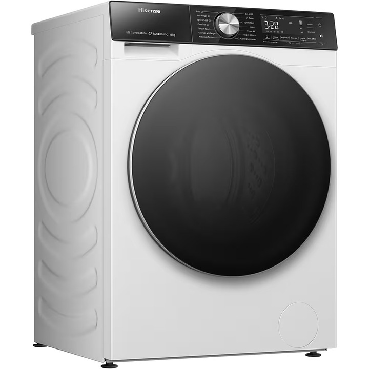 Masina de Spalat Rufe Frontala HISENSE WF5S1245BW, Steam, 12 kg, 1400rpm, Clasa A, Alb