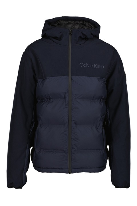 CALVIN KLEIN, Kapucnis bélelt télikabát, Tengerészkék, L