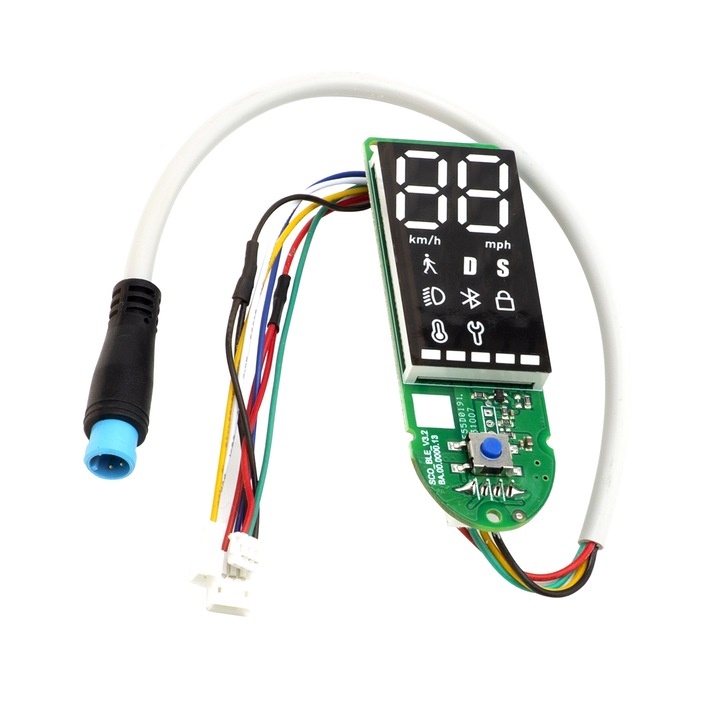 Tablou de bord pentru trotineta electrica, Seilylanka, Afisaj digital, Bluetooth, Compatibil cu Xiaomi Pro, Multicolor