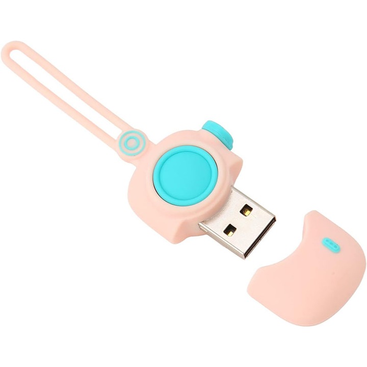 KkvoGmle USB памет, 32GB, удароустойчива, розово/синьо