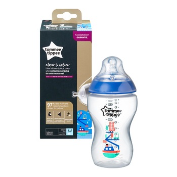 Biberon decorat 340ml, Tommee Tippee, 1 buc, baieti Biberon decorat 340ml, Tommee Tippee, 1 buc, baieti