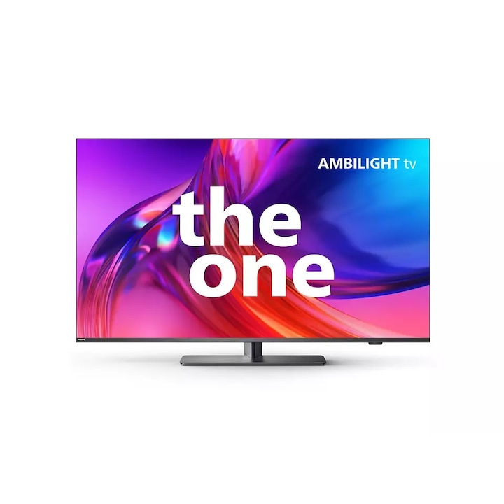 Телевизор Philips 50PUS8818/12,50" THE ONE, UHD 4K LED, 120 Hz, 3840x2160, DVB-T/T2/T2-HD/C/S/S2, Ambilight 3, HDR10+, Google TV, Dolby Vision/Atmos, Quad Core with Al, Swivel stand, 90% DCI/P3,16GB, VRR FreeSync, BT5.0, HDMI 2.1,2xUSB, Cl 50PUS8818/12