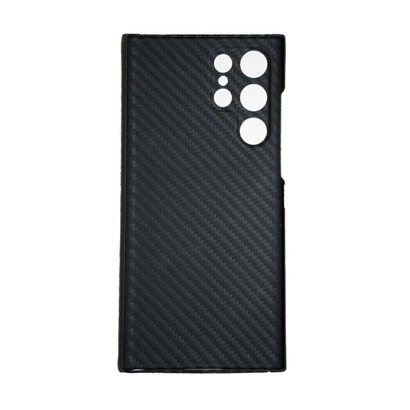 Husa protectie din Kevlar compatibila cu Samsung Galaxy S23 Ultra, din Fibra de Carbon, Aramida, ultra slim, ultra rezistenta, protectie camera, Negru, ISAG
