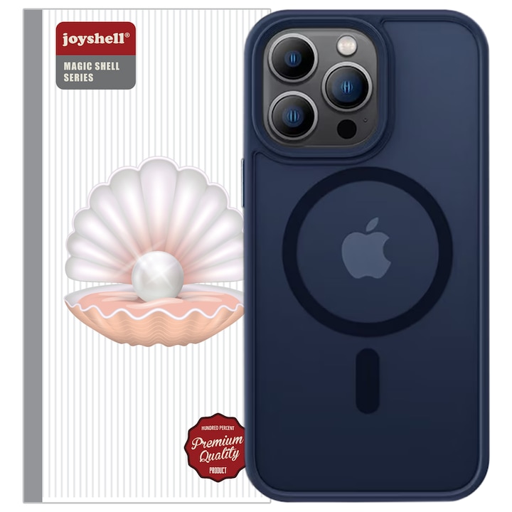 Husa de Protectie, compatibila cu Apple iPhone 15 Pro Max, Joyshell cu MagSafe, Antisoc, hardcase, Bleumarin