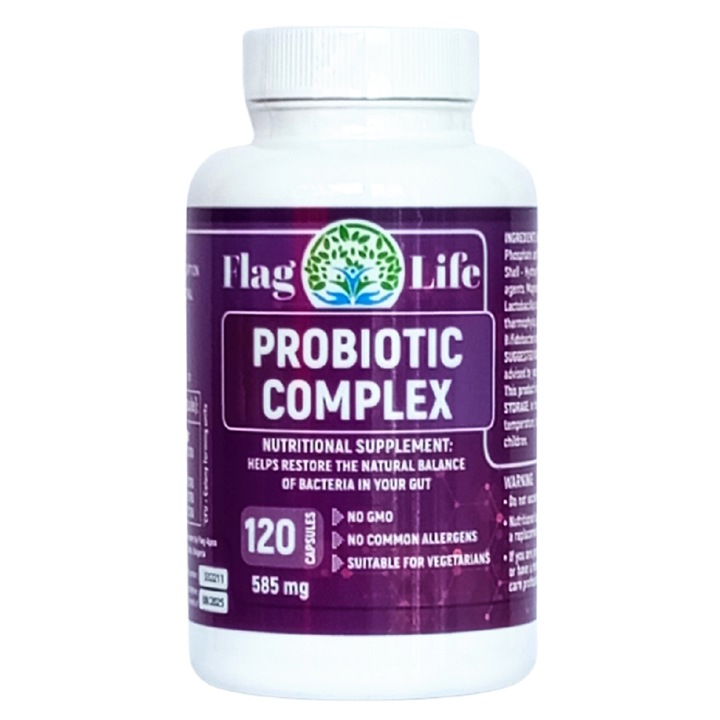 Supliment alimentar pentru o buna imunitate COMPLEX PROBIOTIC Flag Life, 585 mg, 120 capsule