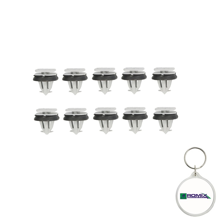 Set 10 buc. pin fixare tapiterie pentru IVECO DAILY IV 05.06-08.11,8X18.6MM si breloc Romix