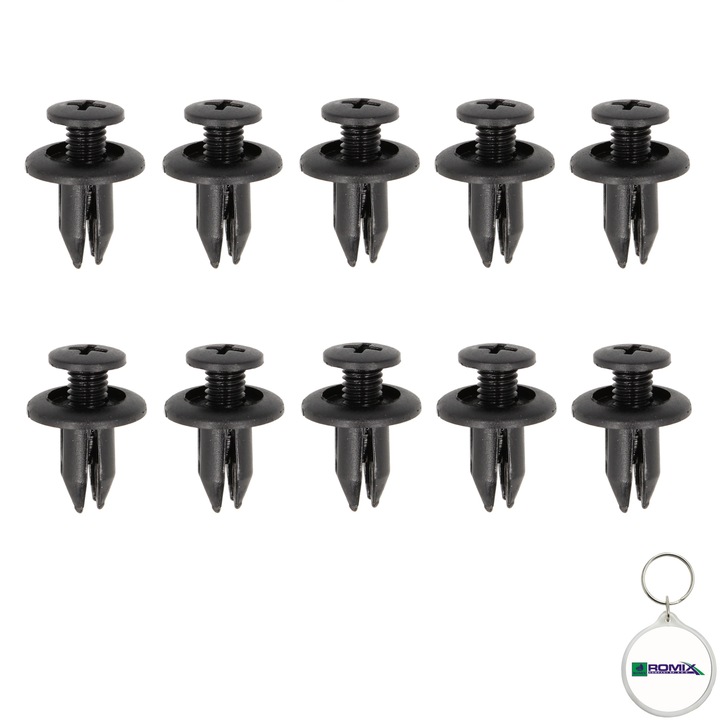 Set 10 buc. pin fixare tapiterie pentru MAZDA/SUZUKI 7X13.1MM si breloc Romix
