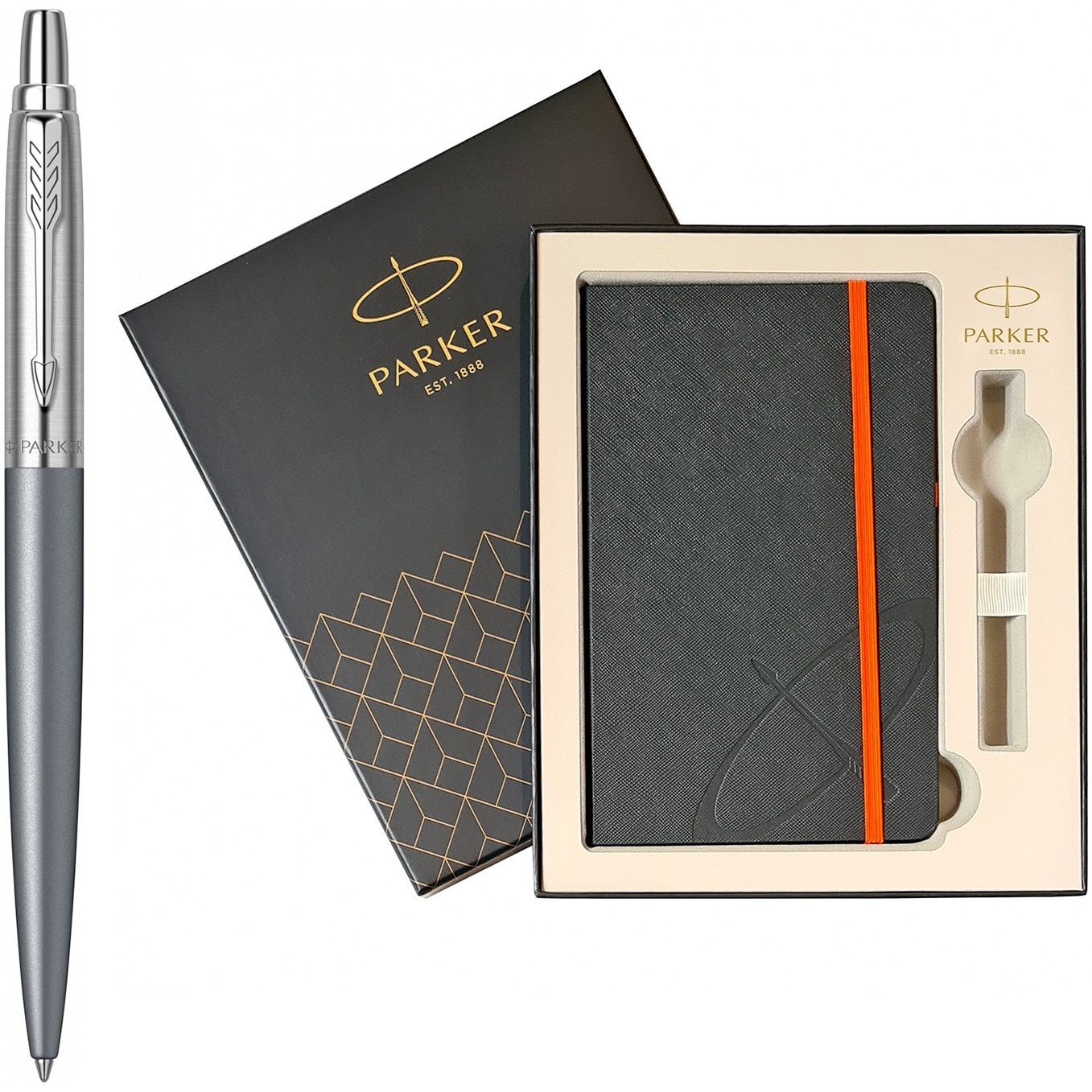 Pix Parker Jotter XL mat gri + cutie cu notes Parker