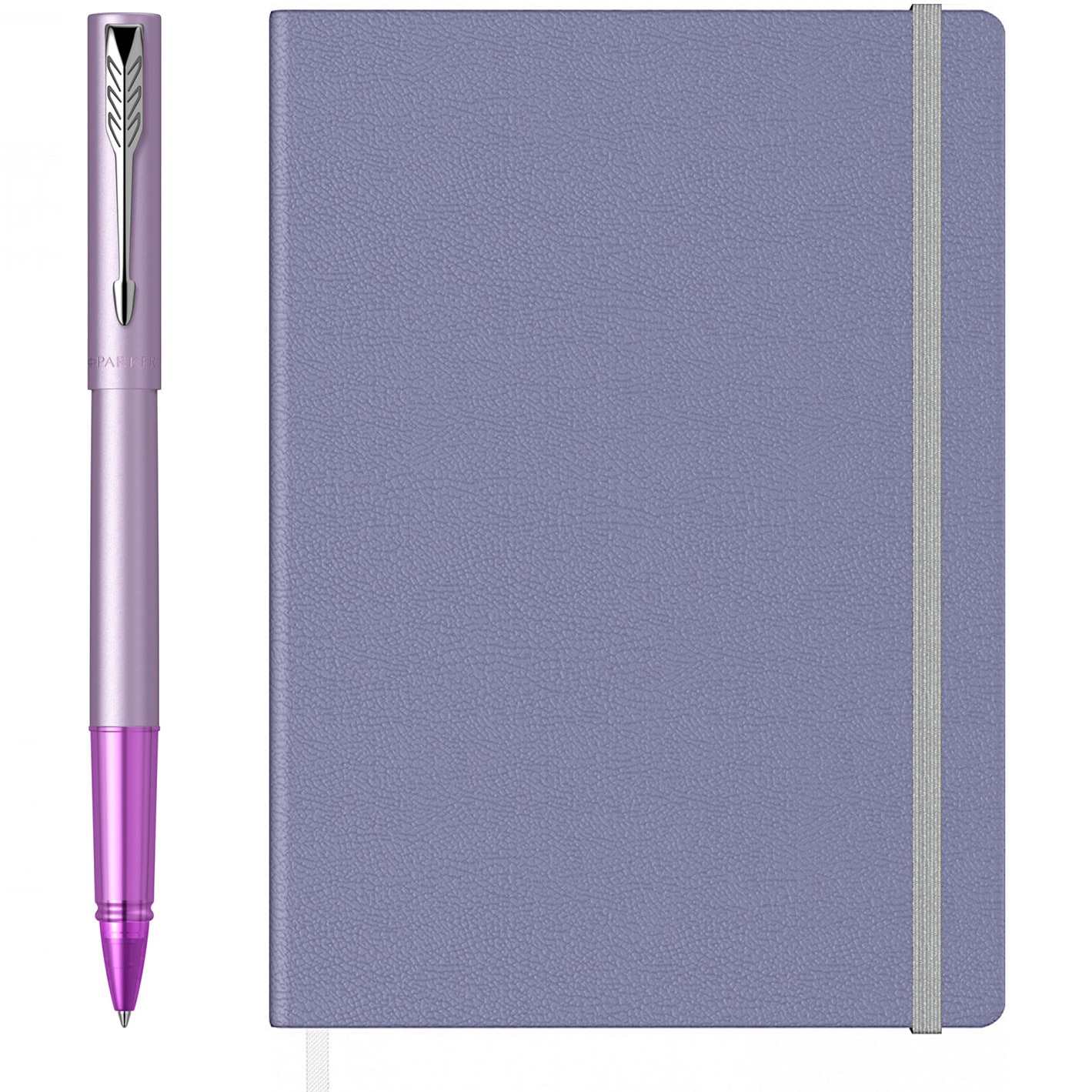 Roller Parker Vector XL Liliac + notes A5 cu elastic asortat
