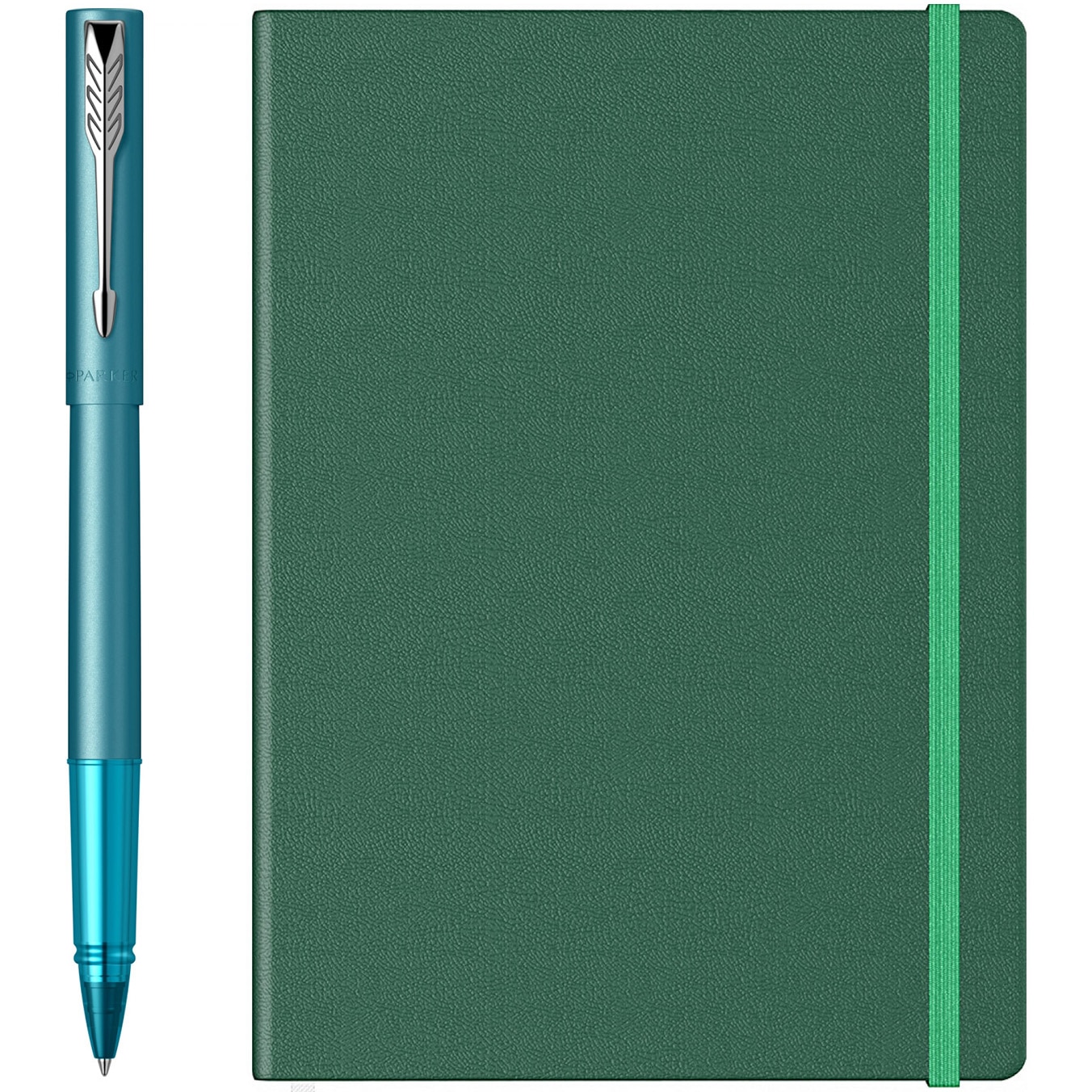 Roller Parker Vector XL Turcoaz + notes A5 cu elastic asortat