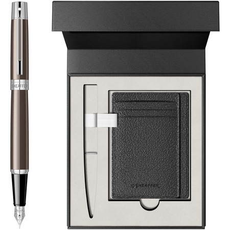 Stilou Sheaffer 300 gun in caseta cu port-card piele