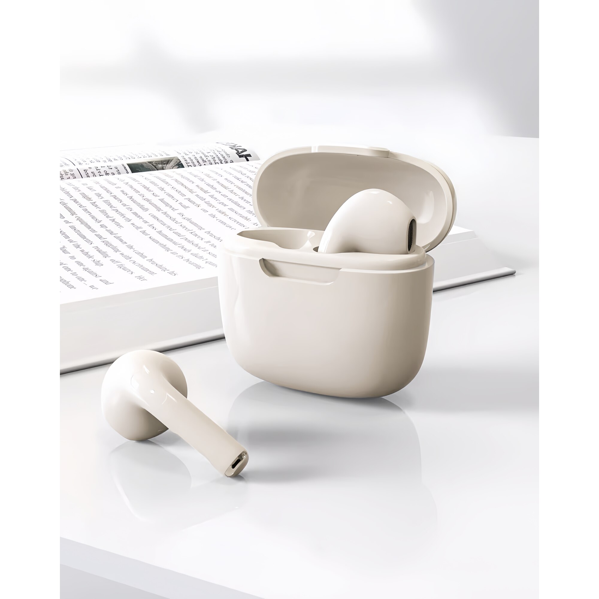 Casti Bluetooth fara fir, in ureche, universale, control tactil ...
