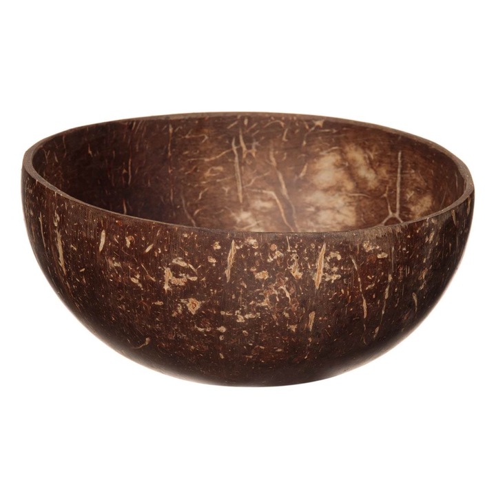 Bol servire din fibre de nuca de cocos Shopiens®, rotund, culoare naturala, 14 cm